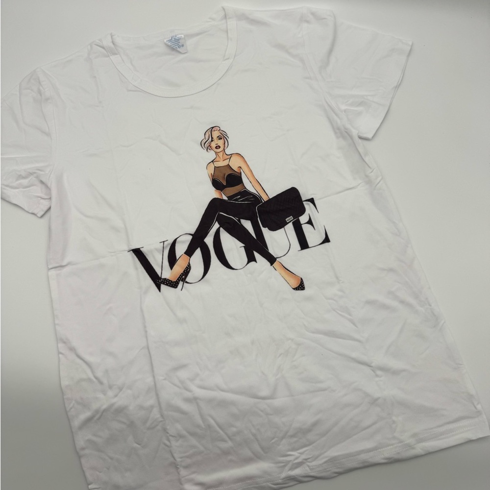 Cute White Graphic Tee